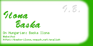 ilona baska business card